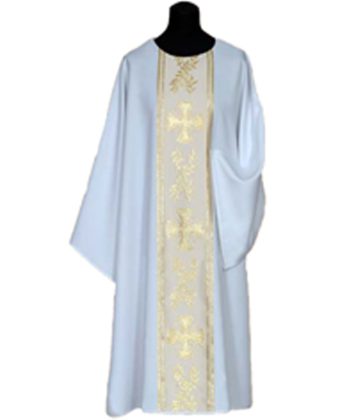 Dalmática blanca cruces