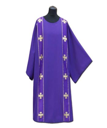 Dalmática morada doble cruces