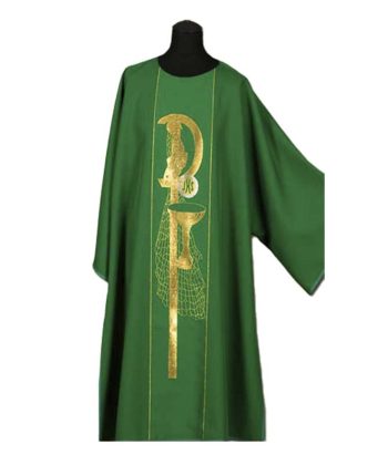Dalmática verde cáliz