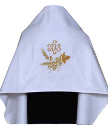 Paño de hombros blanco espigas uvas