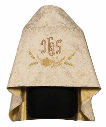 Paño de hombros dorado JHS espigas y uvas