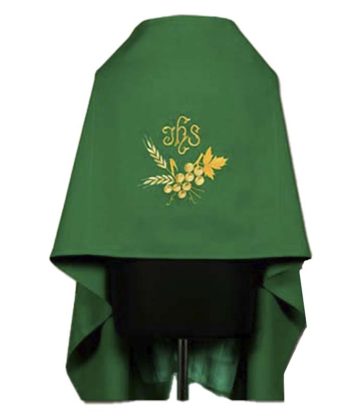 Paño de hombros verde JHS espigas uvas