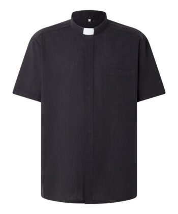 Camisa de lino con alzacuellos