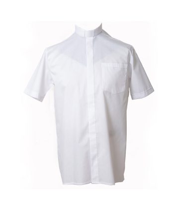 camisa de sacerdote manga corta