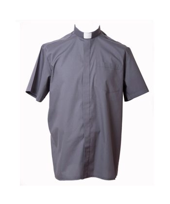 Camisa manga corta mezcla gris oscuro
