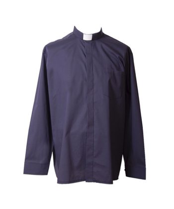 Camisa manga larga mezcla azul marino