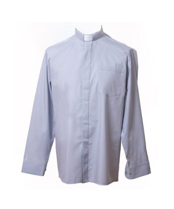 Camisa manga larga mezcla celeste