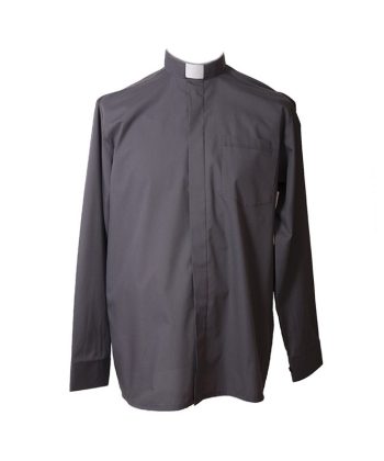 Camisa manga larga mezcla gris oscuro