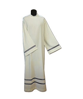 Alba sacerdote vainica gris