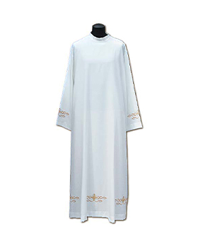 Alba sacerdote bordada cruz
