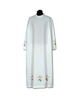 Alba sacerdote bordada estrella