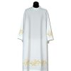 Alba sacerdote bordada cruz flor