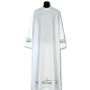 Alba sacerdote bordada cruz roja uvas