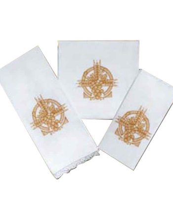 Corporal purificador manutergio uvas espigas dorado