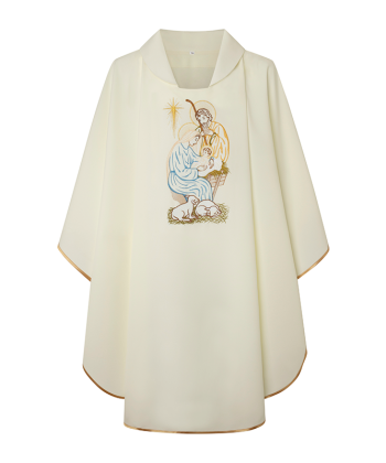 Casulla Sacerdotal blanca portal de Belén