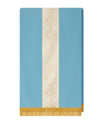 Cubre ambón celeste patrón dorado