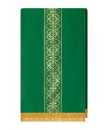Cubre ambón verde patrón dorado