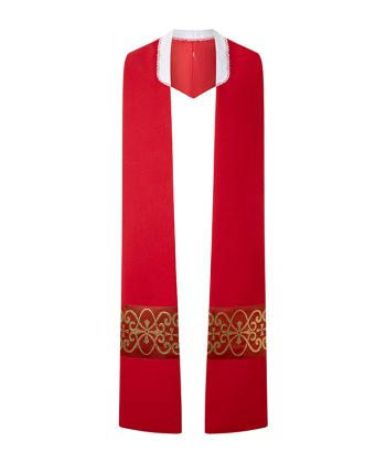 Estolón concelebración rojo cruces