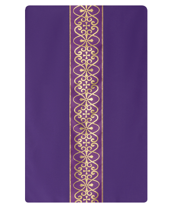 Cubre cáliz morado cruces