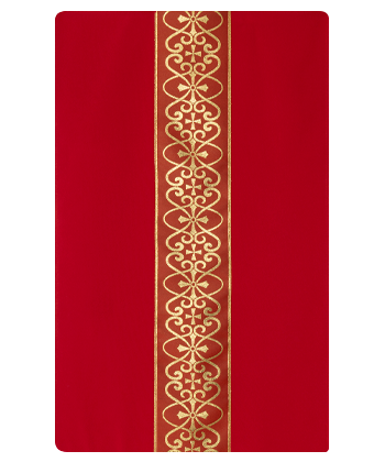 Cubre cáliz rojo cruces