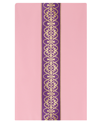 Cubre cáliz rosa cruces estolón morado