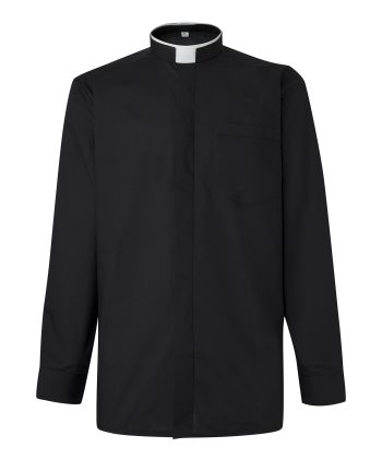 Camisa manga larga cuello romano