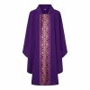 Casulla morada dibujo cruces