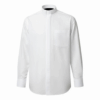Camisa manga larga cuello romano blanca