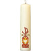 Vela de altar con Relieve de Crismón y Espíritu Santo